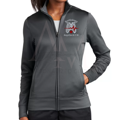 Women's | Ladies Radiology  Tech Jacket | RadTech | RT R Gifts | RT CT R | Xray TechJacket | Rib Cage Design | Personalized Medical