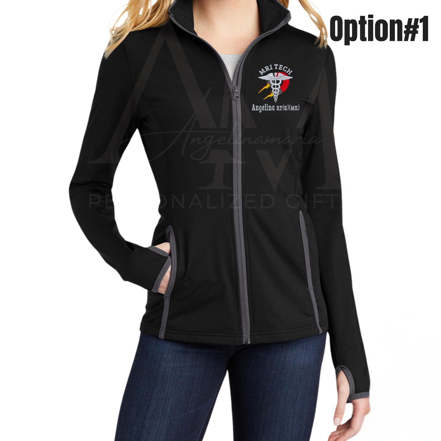 Ladies | Women's  Thumbholes Style Jacket MRI Tech Jacket | MRI Gifts | Medical RT CT | Technician | Radiology | Co Workers Gifts