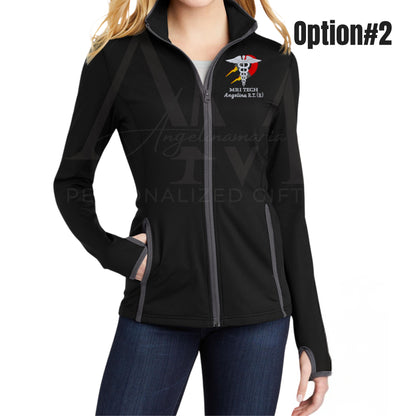 Ladies | Women's  Thumbholes Style Jacket MRI Tech Jacket | MRI Gifts | Medical RT CT | Technician | Radiology | Co Workers Gifts